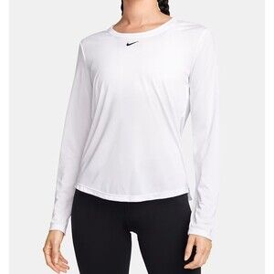 Nike Dri-FIT Women's Standard Fit Long-Sleeve White Top Size Small